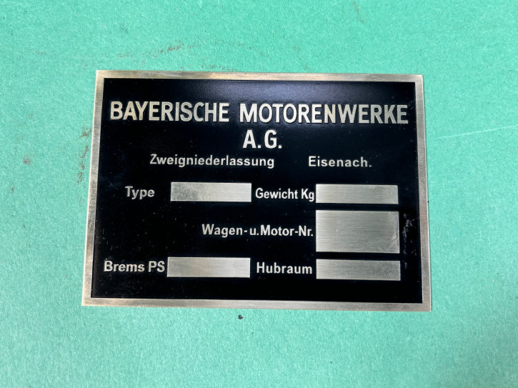 Typenschild BMW 303 309 315